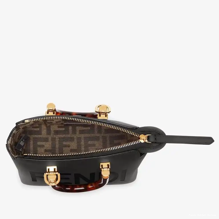 Cheap Boston Mini Fendi Calf By Black Bag ROMA The Way In Leather Logo 0525